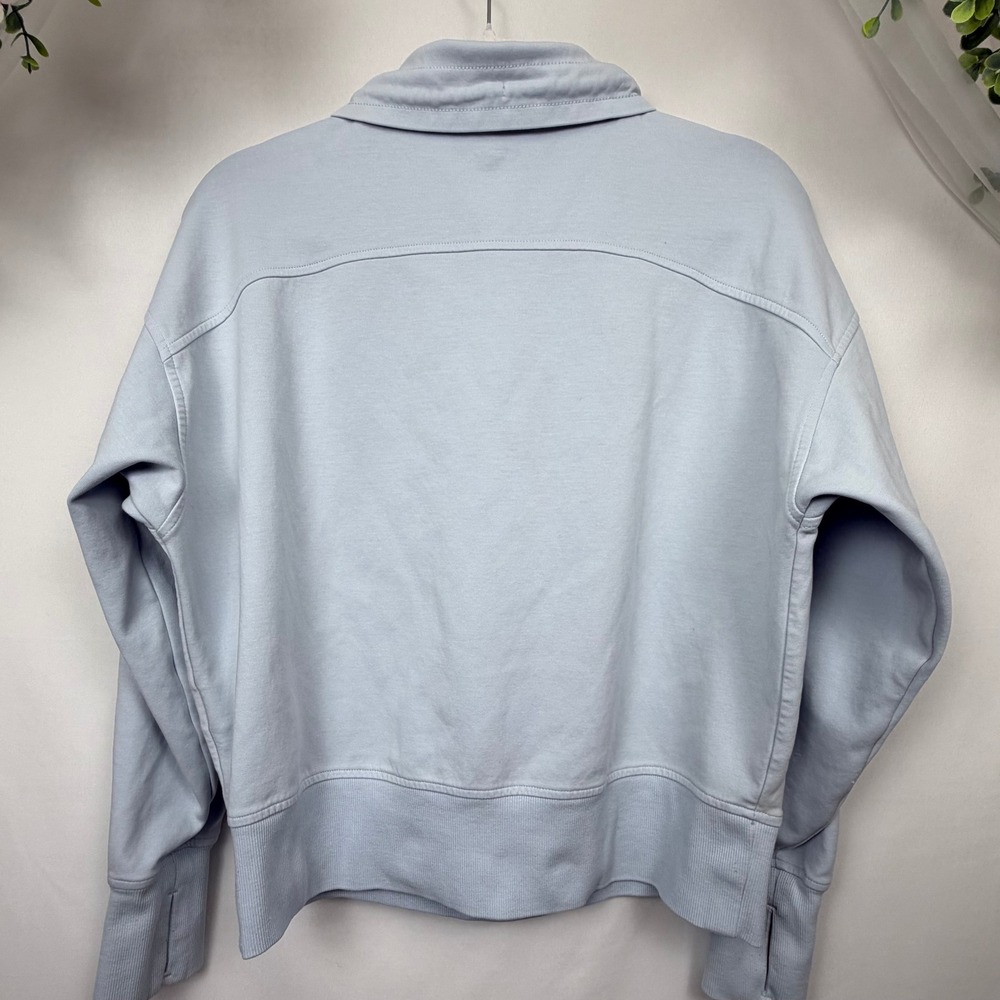 Old Navy Active Dynamic Fleece Half Zip Hoodie Light Blue Large - Picture 2 of 6